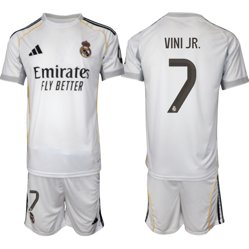 Men 2025-2026 Club Real Madrid home white #7 Soccer Jersey 03